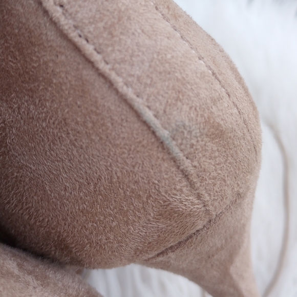 Guess Faux Suede Nude Luggy Buckle Platform Booties - Picture 9 of 15